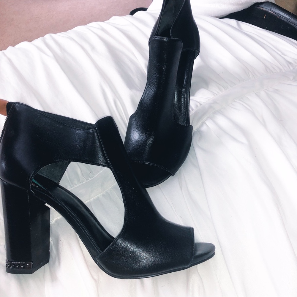 Michael Kors black block heels